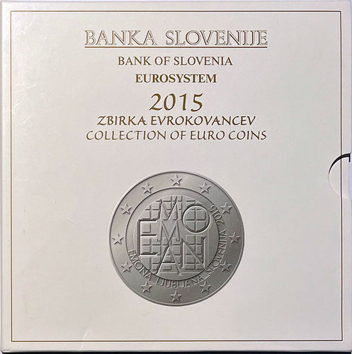 3.88 + 2 + 3 Euro Slowenien Kursmünzensatz KMS 2015 ST