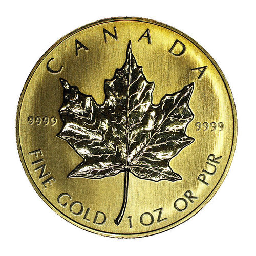 Kanada 1 oz Gold Maple Leaf 1989 bankfrisch 999,9/1000