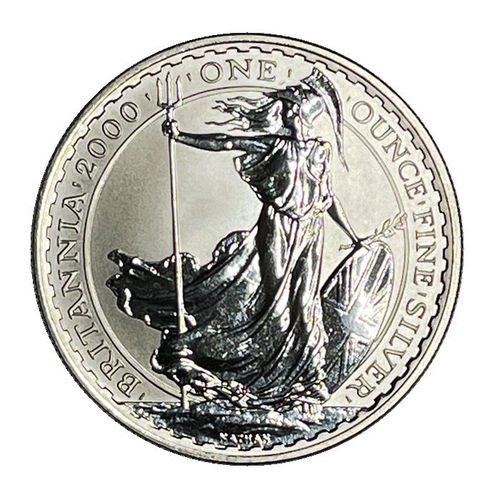 Grossbritannien 2 Pfund 1 Unze Silber Britannia 2000 ST