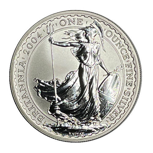 Grossbritannien 2 Pfund 1 Unze Silber Britannia 2004 ST