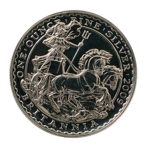 Grossbritannien 2 Pfund 1 Unze Silber Britannia 2009 ST