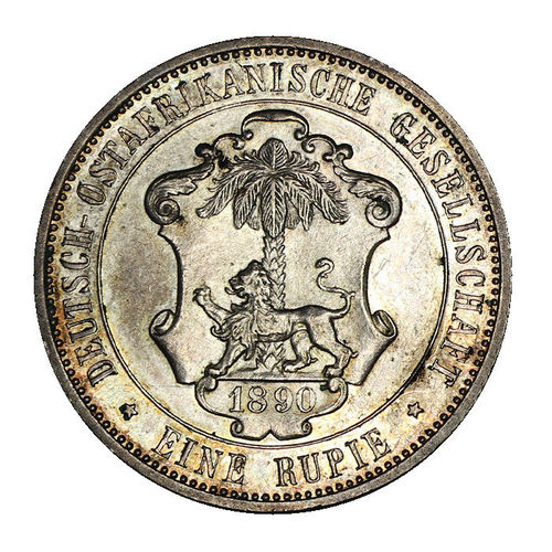 Jaeger 713 Deutsch-Ostafrika 1 Rupie DOA Gesellschaft 1890 vz