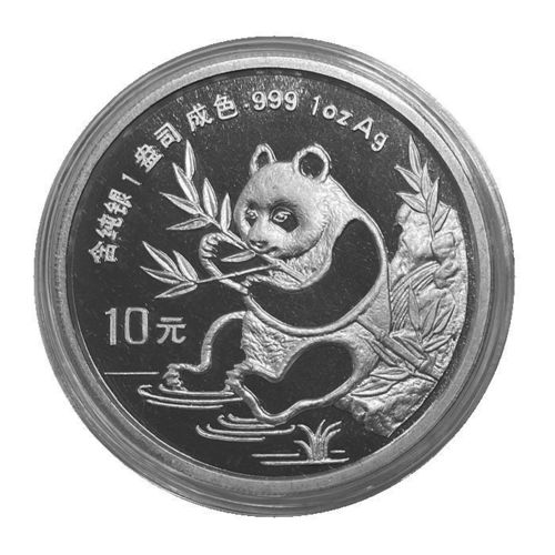 China 10 Yuan 1 Unze Silber Panda 1991 ST