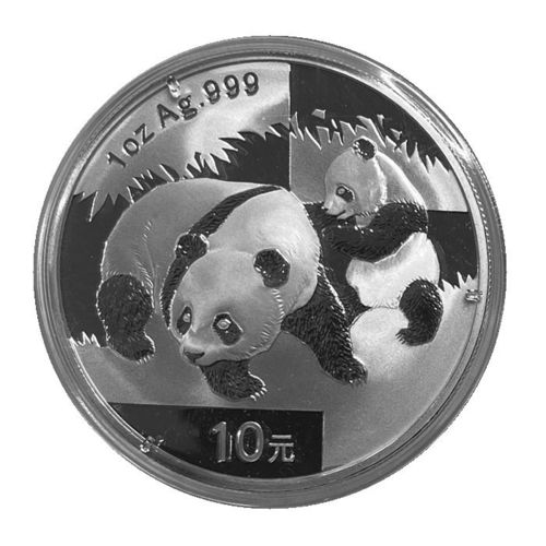 China 10 Yuan 1 Unze Silber Panda 2008 ST