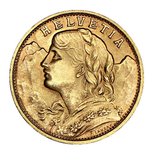 Schweiz 20 Franken Gold Vreneli bankfrisch diverse