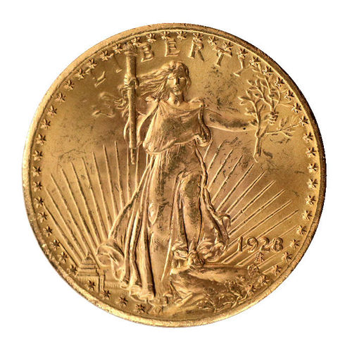 USA 20 Dollar Gold Saint Gaudens Double Eagle 1928 prägefrisch