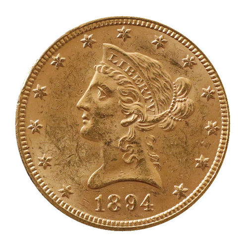 USA 10 Dollar Gold Eagle Liberty Head 1894 prägefrisch