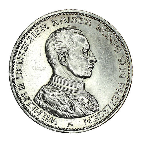 10 x 5 Mark Wilhelm II. in Uniform Investorenpaket Silbermünzen