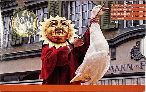 Schweiz 8.85 + 10 Franken Kursmünzensatz KMS 2014 ST