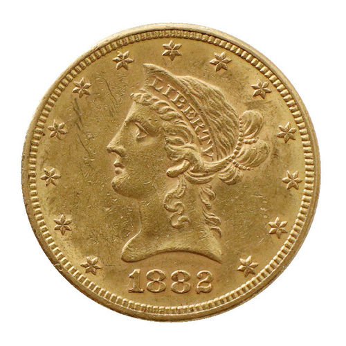 USA 10 Dollar Gold Eagle Liberty Head 1882 ss-vz