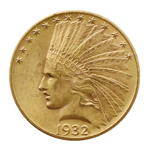 USA 10 Dollar Gold Indian Head 1932 fast prfr