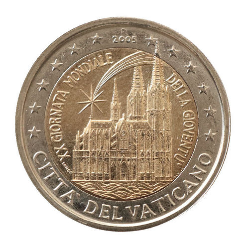 2 Euro Vatikan Weltjugendtag Köln 2005 bfr