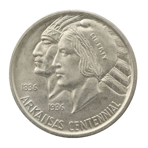 Y C7 USA Half Dollar Arkansas Statehood 1936 prfr