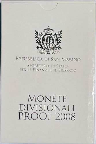 3,88 Euro San Marino Kursmünzensatz KMS 2008 PP proof