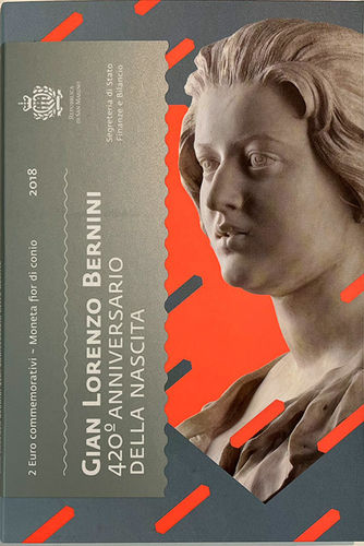 2 Euro San Marino Gian Lorenzo Bernini 2018 ST Folder