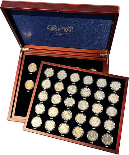 BRD 43 x 5 DM Gedenkmünzen Serie in Kapseln 1952-1978 komplett