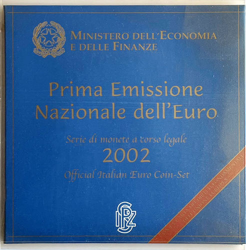 3.88 Euro Italien Kursmünzensatz KMS 2002 ST Prima Emissione Nationale