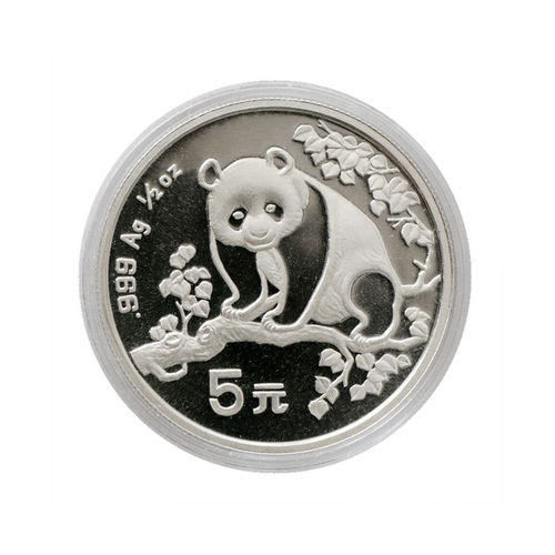 China 5 Yuan 1/2 Unze Silber Panda 1993 ST