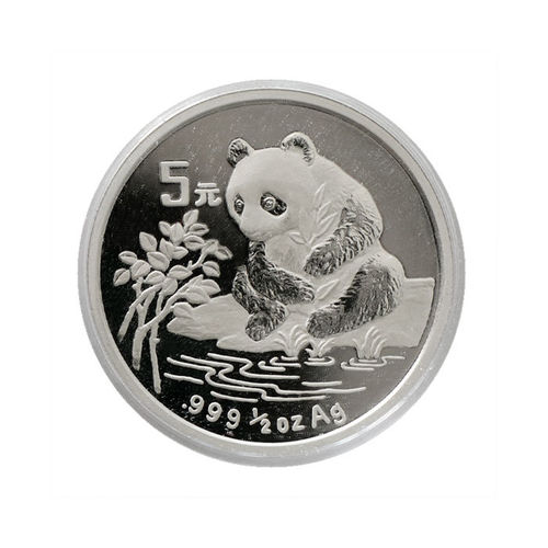 China 5 Yuan 1/2 Unze Silber Panda 1996 ST