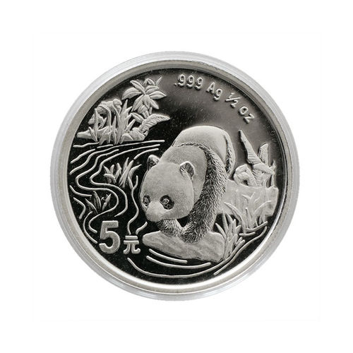 China 5 Yuan 1/2 Unze Silber Panda 1997 ST