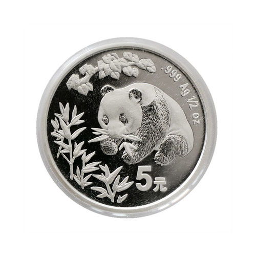 China 5 Yuan 1/2 Unze Silber Panda 1998 ST