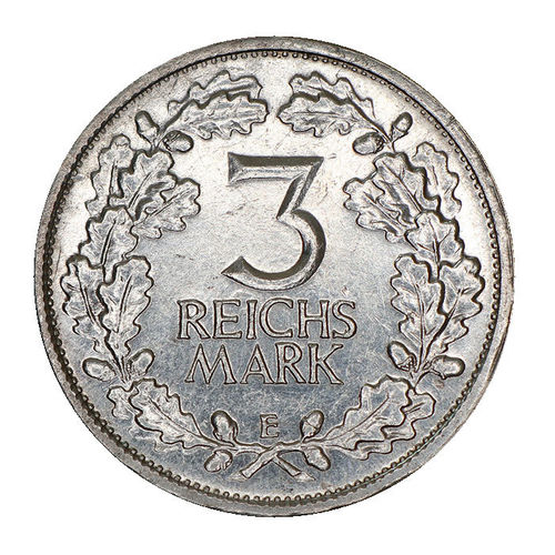 Jaeger 349 Weimarer Republik 3 Reichsmark Kursmünze 1931 E ss-vz