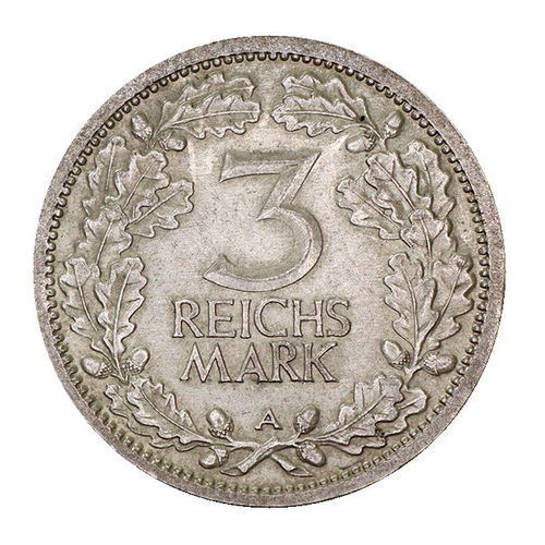 Jaeger 349 Weimarer Republik 3 Reichsmark Kursmünze 1931 A f. prfr