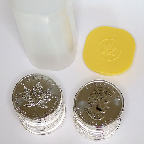 Kanada Maple Leaf  25 x 1 oz Investorenpaket Silbermünzen 2010 tube