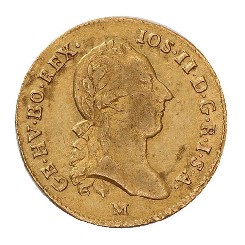 Österreich 1 Dukat Joseph II. Gold 1786 Mailand vz