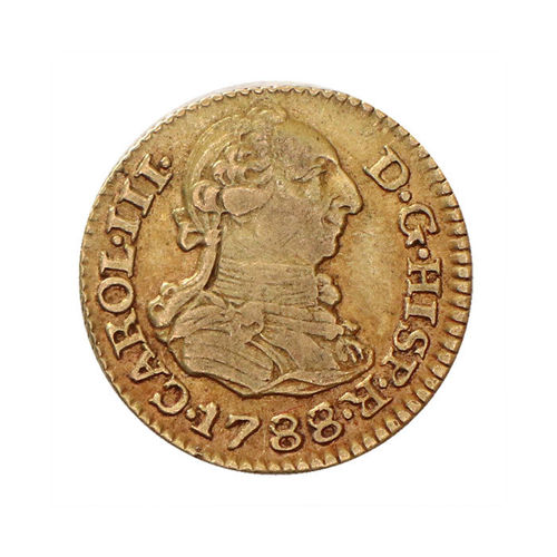 Spanien ½ Escudo Gold Carlos III. 1788 S C vz