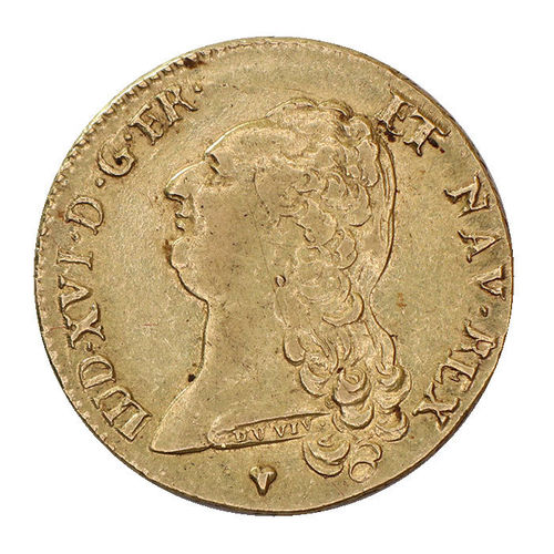 Frankreich Double Louis d'or à la tête nue 1786 BB Ludwig XVI. ss