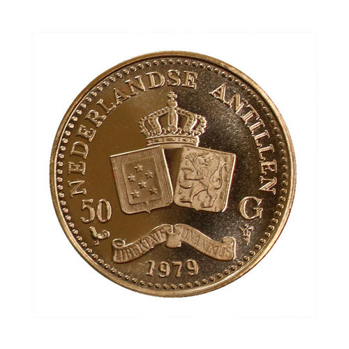 Niederlande Antillen 50 Gulden Juliana Gold 1979 PP