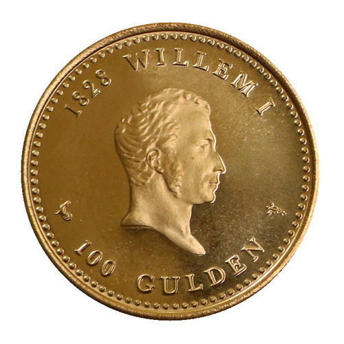 Niederlande Antillen 100 Gulden Juliana und Willem I. Gold 1978 St