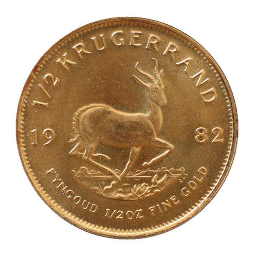 Südafrika 1/2 oz Gold Krügerrand 1982 bankfrisch