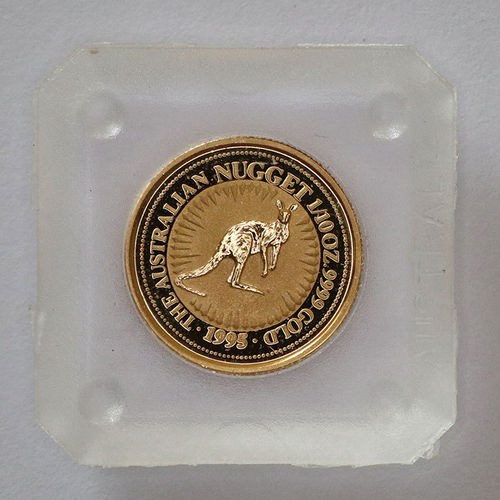 Australien Nugget Känguru 15 Dollars 1/10 oz Gold 1995 BU