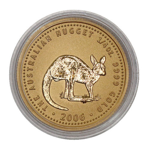 Australien Nugget Känguru 25 Dollars 1/4 oz Gold 2006 BU
