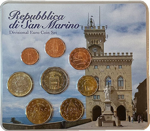 3,88 Euro San Marino Kursmünzensatz KMS ST Mischsatz